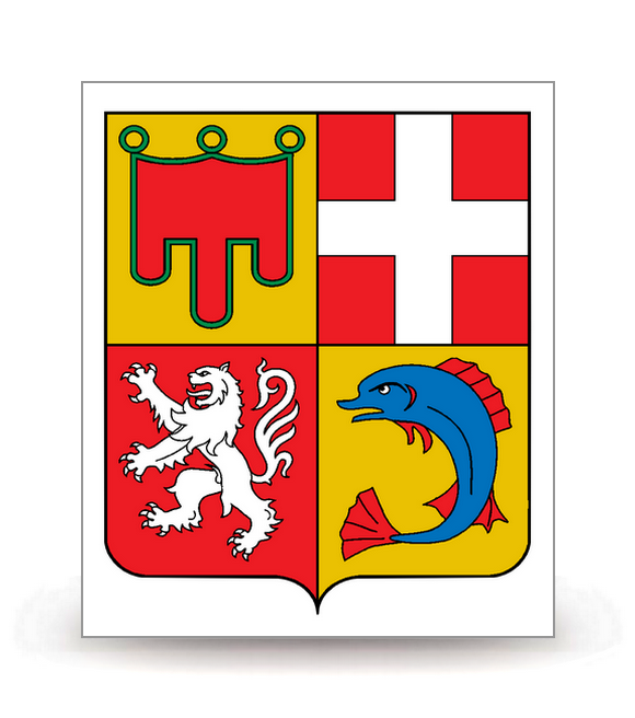 Auvergne-Rhône-Alpes - Blason - Autocollant plaque immatriculation®