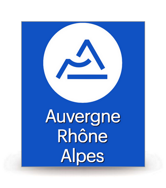 Auvergne-Rhone-Alpes - LogoType 2022 - Autocollant plaque immatriculation®
