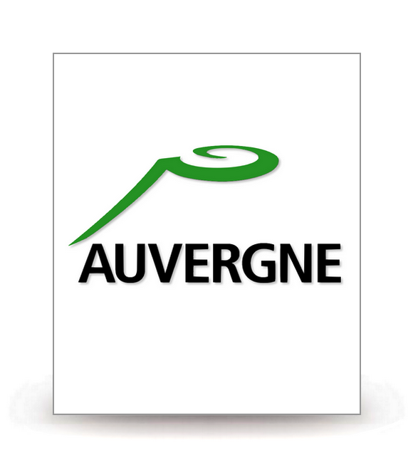 Auvergne - LogoType 2009 - Logo Plaque Immatriculation® - Autocollant DIY