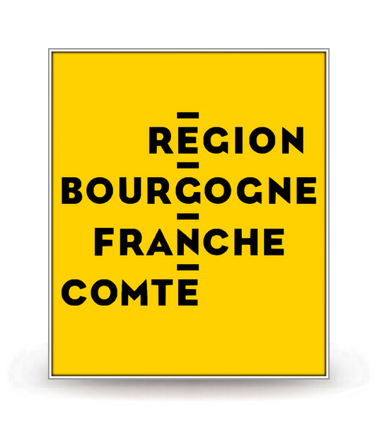 Bourgogne-Franche-Comté - LogoType 2016 - Autocollant plaque immatriculation®