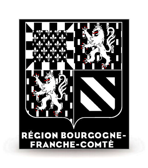 Bourgogne-Franche-Comté - LogoType 2019 Blanc FN - Autocollant plaque immatriculation®
