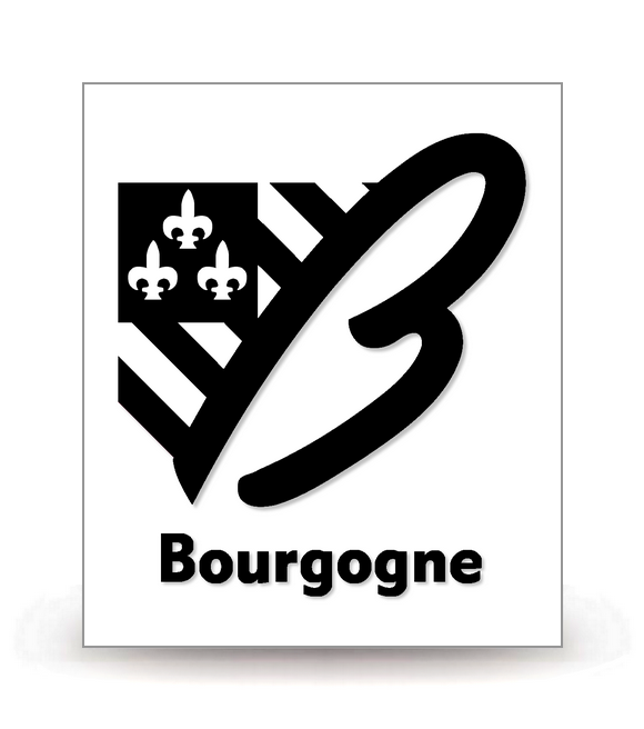 Bourgogne - LogoType 2009 BK - Logo Plaque Immatriculation® - Autocollant DIY