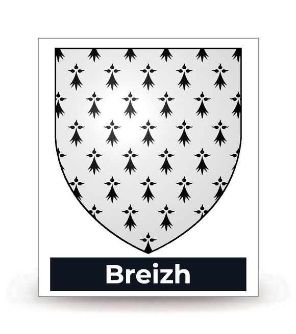 Breizh - Blason - Autocollant plaque immatriculation®