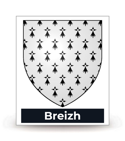 Breizh - Blason - Autocollant plaque immatriculation®