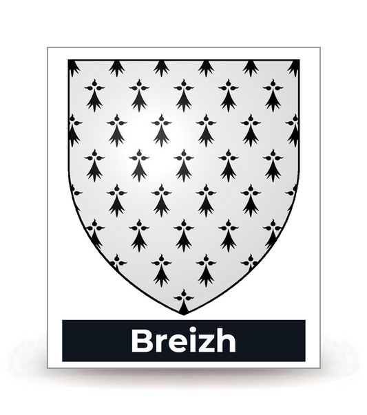 Breizh - Blason - Autocollant plaque immatriculation®