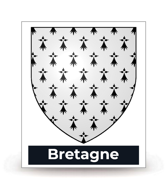 Bretagne - Blason - Autocollant plaque immatriculation®