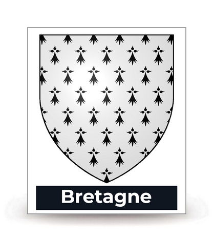 Bretagne - Blason - Autocollant plaque immatriculation®
