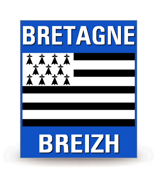 Bretagne - LogoType 2009 - Logo Plaque Immatriculation® - Autocollant DIY