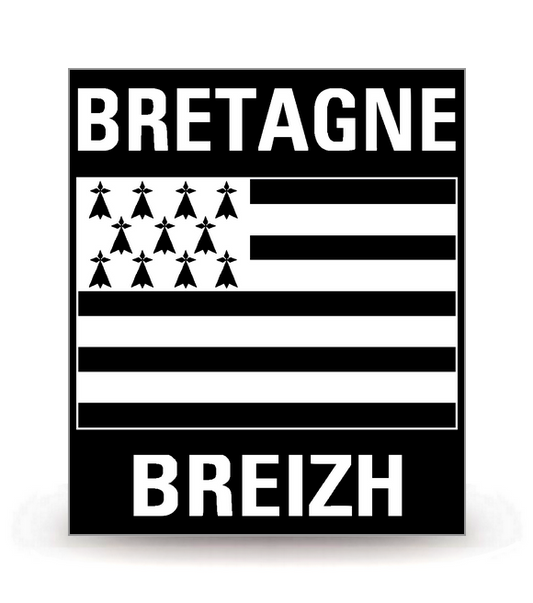 Bretagne - LogoType 2009 FN - Logo Plaque Immatriculation® - Autocollant DIY
