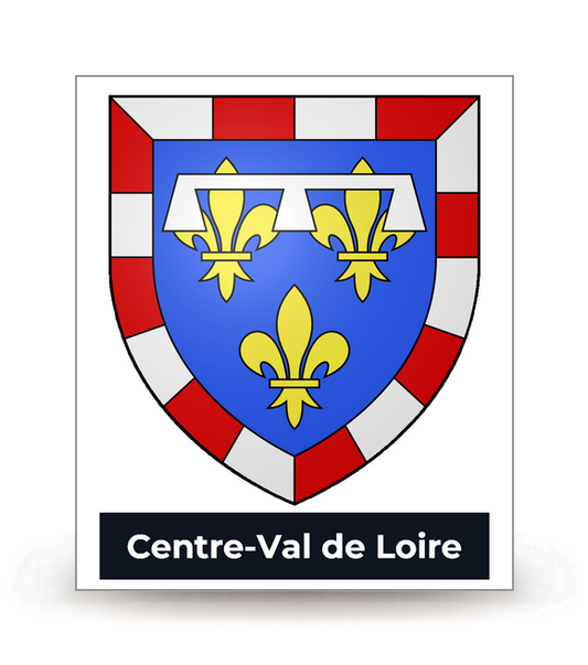 Centre-Val de Loire - Blason - Autocollant plaque immatriculation®