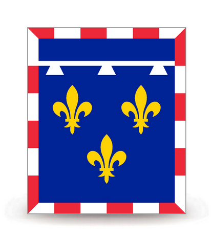 Centre-Val de Loire - Drapeau Ajusté - Autocollant plaque immatriculation®