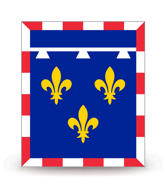Centre-Val de Loire - Drapeau Ajusté - Autocollant plaque immatriculation®