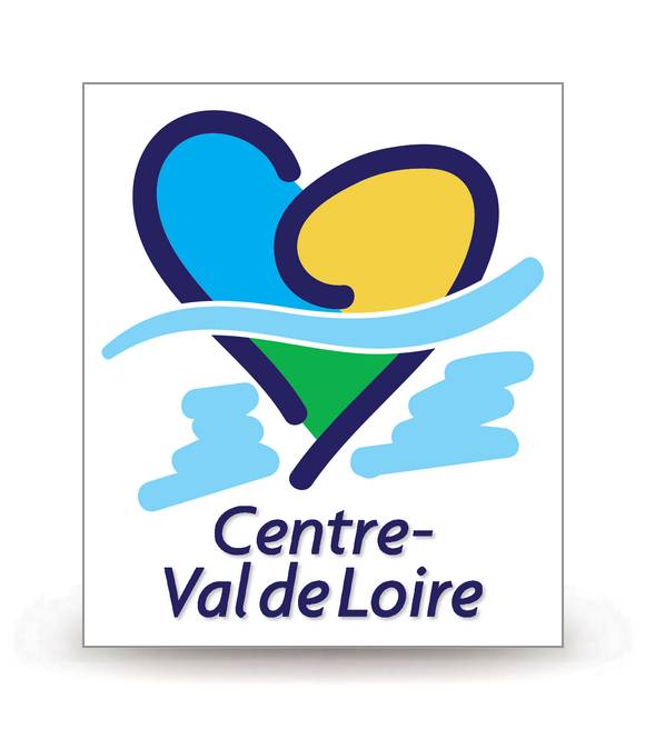 Centre-Val de Loire - LogoType 2015 - Logo Plaque Immatriculation® - Autocollant DIY
