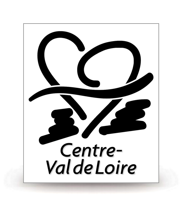 Centre-Val de Loire - LogoType 2015 BK - Logo Plaque Immatriculation® - Autocollant DIY