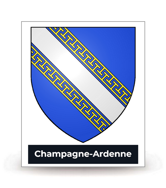 Champagne-Ardenne - Blason  - Autocollant plaque immatriculation®