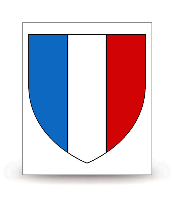 France - Blason - Autocollant plaque immatriculation® DIY