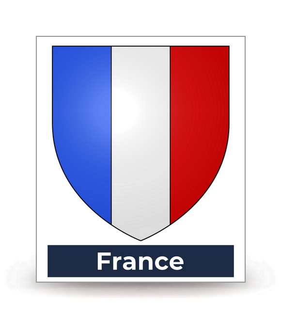 France - Blason G - Autocollant plaque immatriculation®