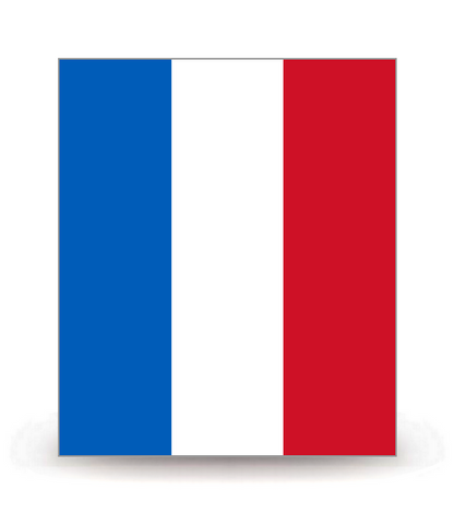 France - Drapeau Ajusté - Autocollant plaque immatriculation®