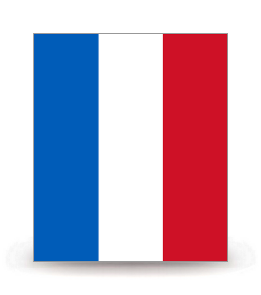 France - Drapeau Ajusté G - Autocollant plaque immatriculation®
