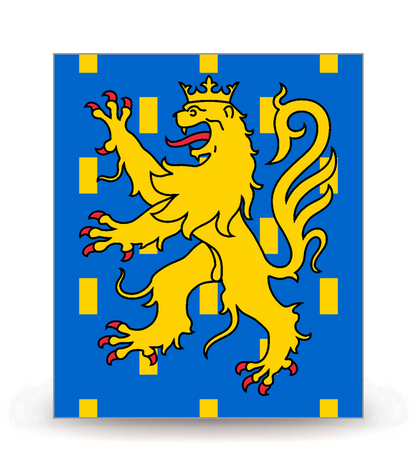 Franche-Comté - Drapeau Ajusté - Autocollant plaque immatriculation®