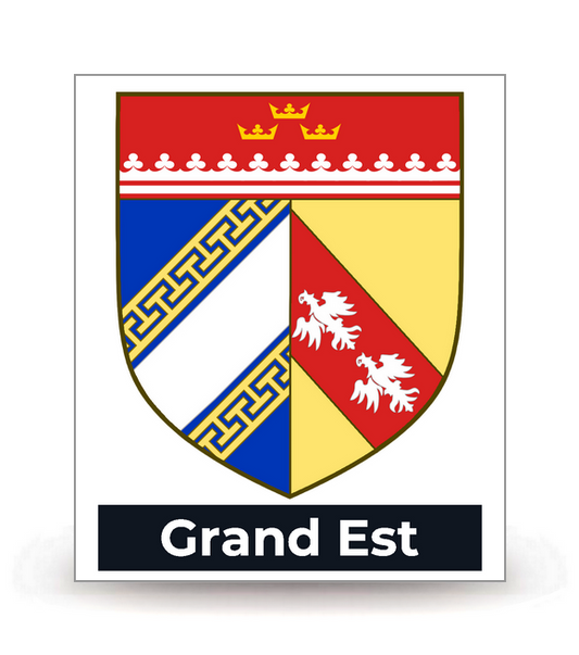 Grand Est - Blason - Autocollant plaque immatriculation®