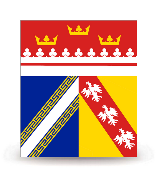 Grand Est - Drapeau Ajusté - Autocollant plaque immatriculation®