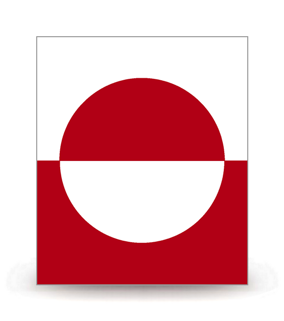 Groenland - Drapeau Ajusté - Autocollant plaque immatriculation®