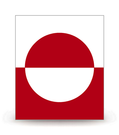 Groenland - Drapeau Ajusté - Autocollant plaque immatriculation®