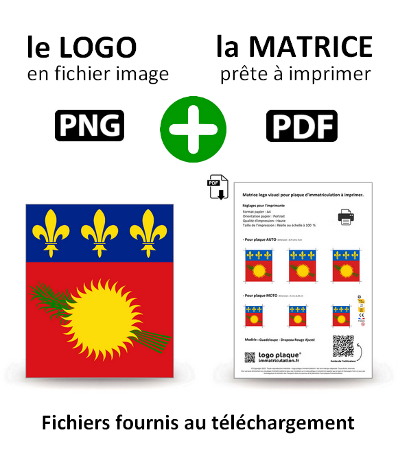 Guadeloupe - Drapeau Rouge Ajusté