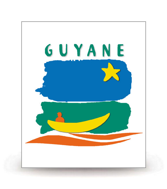 Guyane - LogoType 2009 - Autocollant plaque immatriculation®