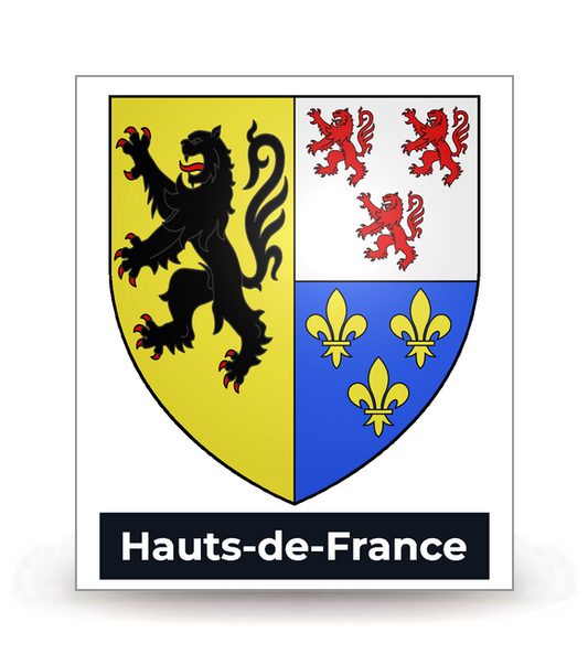 Hauts-de-France - Blason - Autocollant plaque immatriculation®