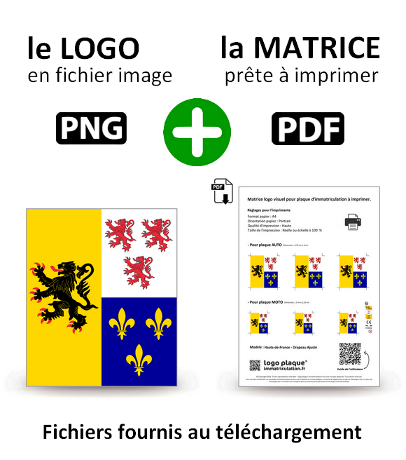 Hauts-de-France - Drapeau Ajusté