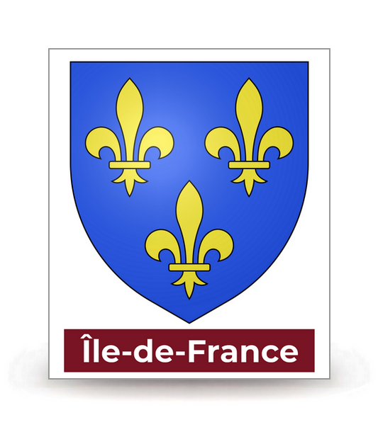 Ile-de-France - Blason - Autocollant plaque immatriculation®