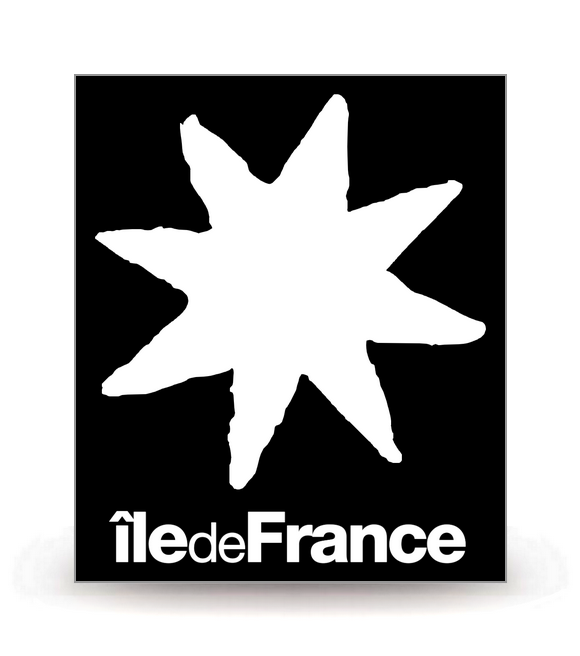 Ile-de-France - LogoType 2009 Blanc FN -  Autocollant plaque immatriculation®