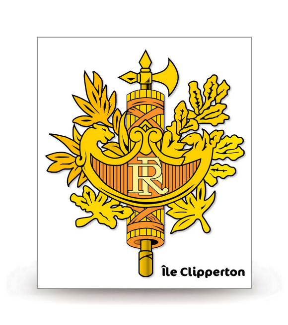 Île Clipperton - Territoire - Autocollant plaque immatriculation® DIY