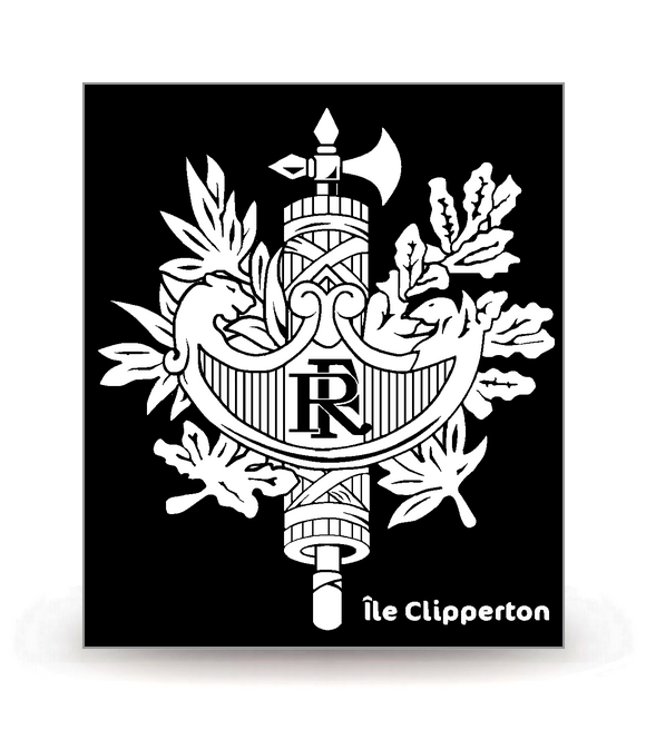 Île Clipperton - Territoire BK-FN - Autocollant plaque immatriculation® DIY