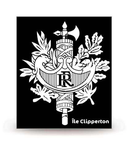 Île Clipperton - Territoire BK-FN - Autocollant plaque immatriculation® DIY