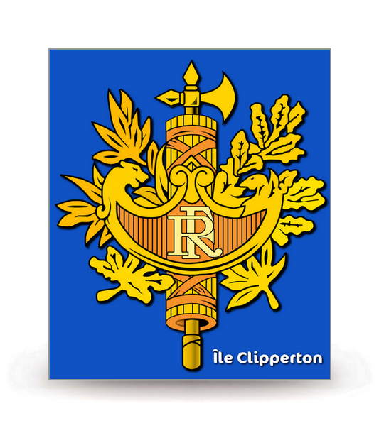 Île Clipperton - Territoire FB - Autocollant plaque immatriculation®