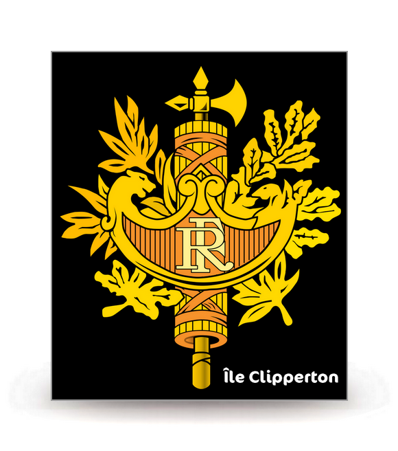 Île Clipperton - Territoire FN - Autocollant plaque immatriculation® DIY