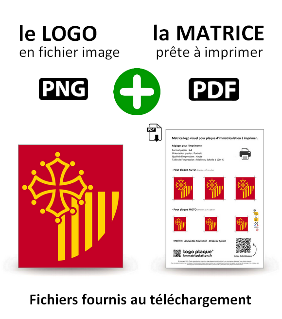 Languedoc-Roussillon - Drapeau Ajusté