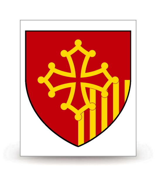 Languedoc-Roussillon - Blason - Autocollant plaque immatriculation®