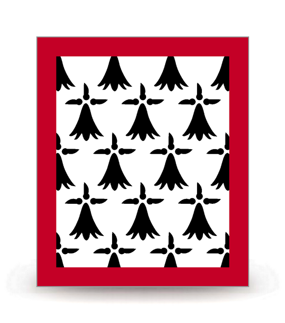 Limousin - Drapeau Ajusté - Autocollant plaque immatriculation®