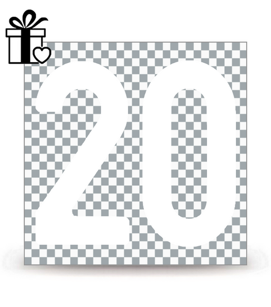 Logo test - N de Département 20 | Autocollant plaque immatriculation®