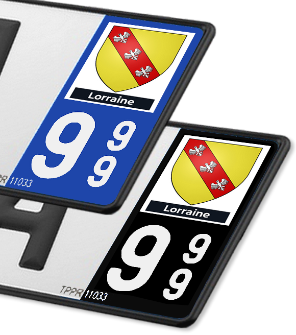 Lorraine - Blason - Autocollant plaque immatriculation®
