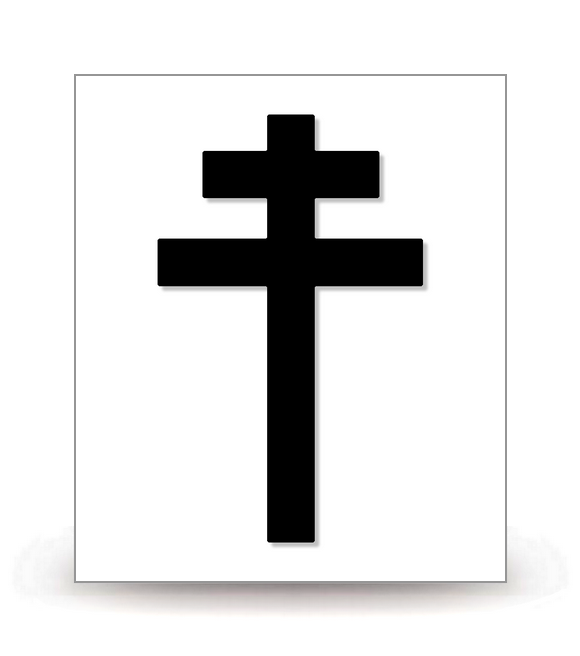Lorraine - Croix Black - Autocollant plaque immatriculation®