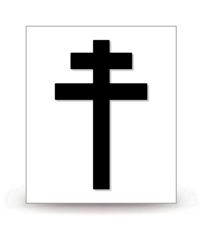 Lorraine - Croix Black - Autocollant plaque immatriculation®