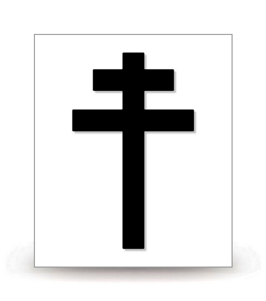 Lorraine - Croix Black - Autocollant plaque immatriculation®