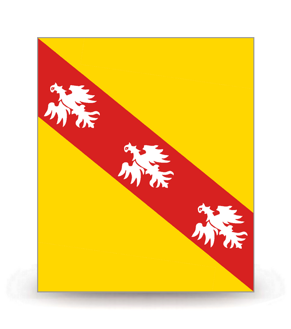 Lorraine - Drapeau Ajusté - Autocollant plaque immatriculation®