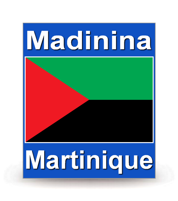 Martinique - Drapeau 2023 - Logo Plaque Immatriculation® - Autocollant DIY