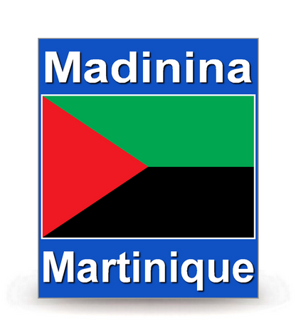 Martinique - Drapeau 2023 - Logo Plaque Immatriculation® - Autocollant DIY